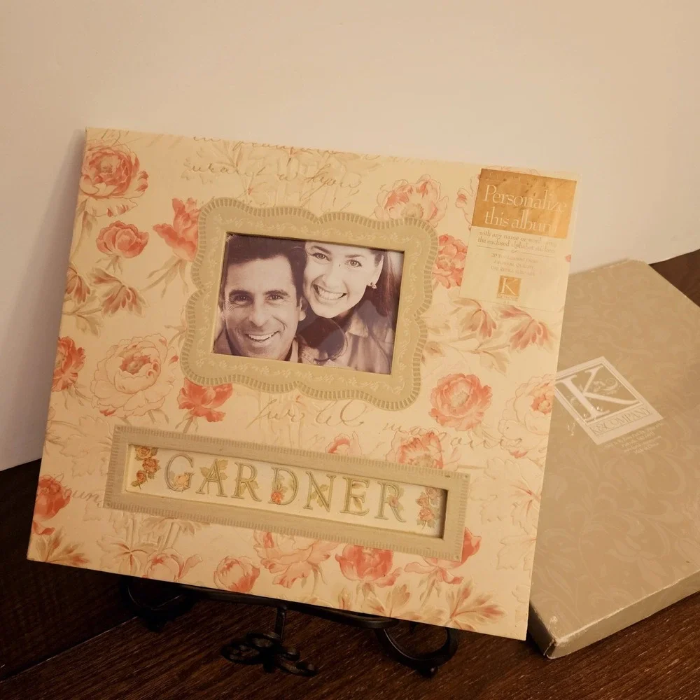 K&Company Isabella Frame-A-Name 12x12 Scrapbook Album Kit Floral Stickers NEW